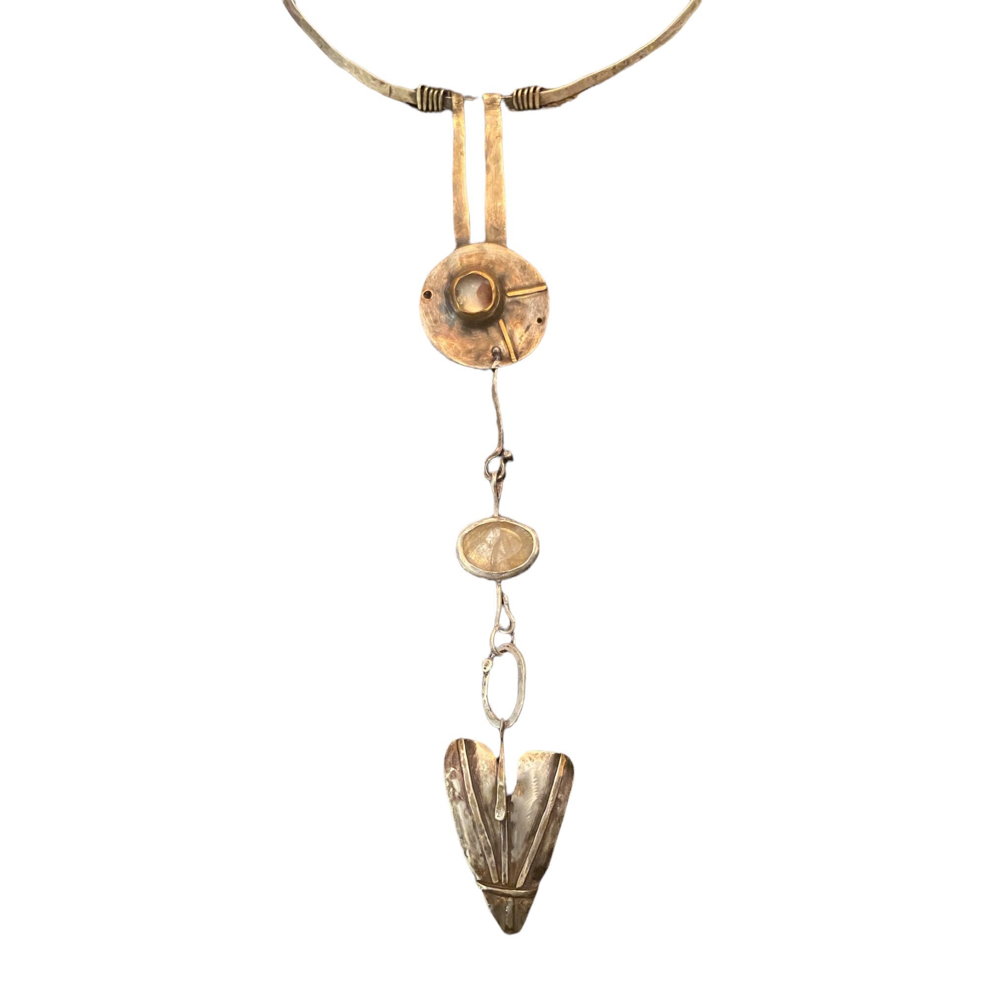 Mini Gold Charm Pendulum Diamond Tribal Charms, Ethnic Charms