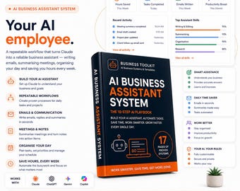AI Business Assistant System | Emails Meetings Tasks & More | Claude AI Prompts | Digital Download PDF