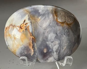 Purple Chalcedony Palm Stone, High Quality