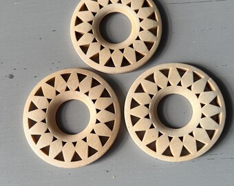 Wooden Sphere Stand, Star Design