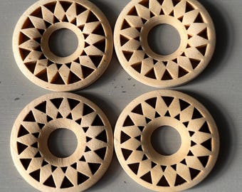 Wooden Sphere Stand, Star Design