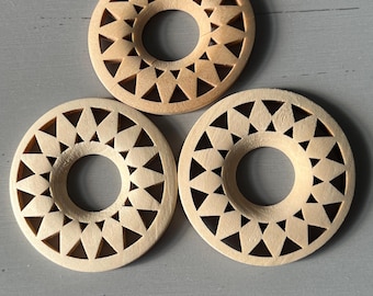 Wooden Sphere Stand, Star Design