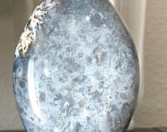 Beautiful Blue Plume Agate Freeform from Indonesia