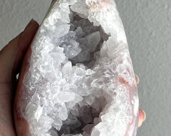 Pink Amethyst Druzy Freeform
