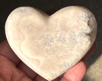 Pink Amethyst Druzy Heart