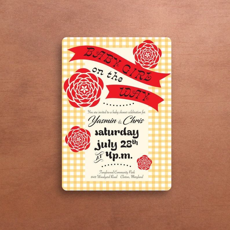 Baby Shower Invitation Picnic Flower Baby Shower Invitation Etsy Baby Shower Invitation Picnic Flower Baby Shower Invitation Etsy