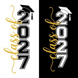 Arquivo SVG e PNG da Turma de 2027, Formandos de 2027 em PNG, Formatura de 2027 em SVG e PNG, Arquivo de Corte para Sublimação Cricut, Design de Formatura em SVG.