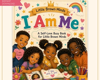 Livre d'activités sur l'amour de soi pour les enfants noirs de 4 à 6 ans | Activité pour développer la confiance en soi (Téléchargement PDF)