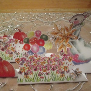 Carte d'anniversaire 3D Bunny Paysage mobile et lapin
