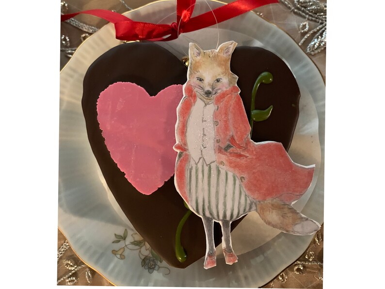 Fox gift tag Ornament image 2