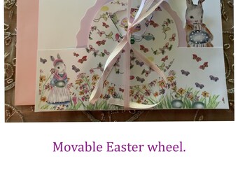 Movable bunny greeting card