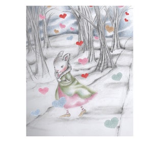 Valentine bunny greeting card
