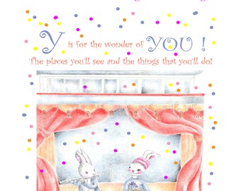 Alphabet Collection, nursery animals from the PlumbSweet Woodland, animal flashcards or prints, Whimsical ABC'S