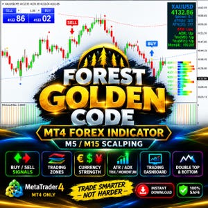 Forest Golden Code MT4 Forex Indicator | M5 M15 Scalping | Buy Sell Signals | Gold XAUUSD Trading