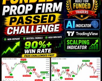 AI Powered Prop Firm TradingView Algo Indicator | Non-Repaint Trading Script | Forex Gold Crypto Scalper | Auto Risk Management + MTF Alerts
