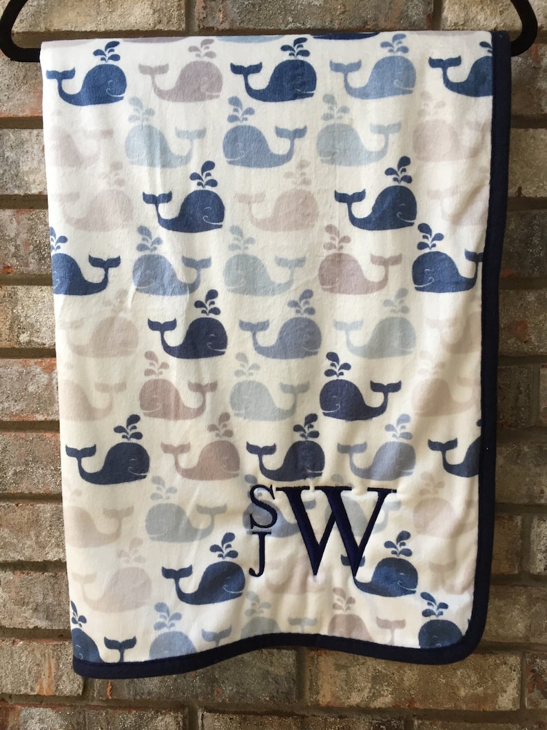 Preppy Little Buttons Monogrammed Sherpa Blanket Christmas Etsy