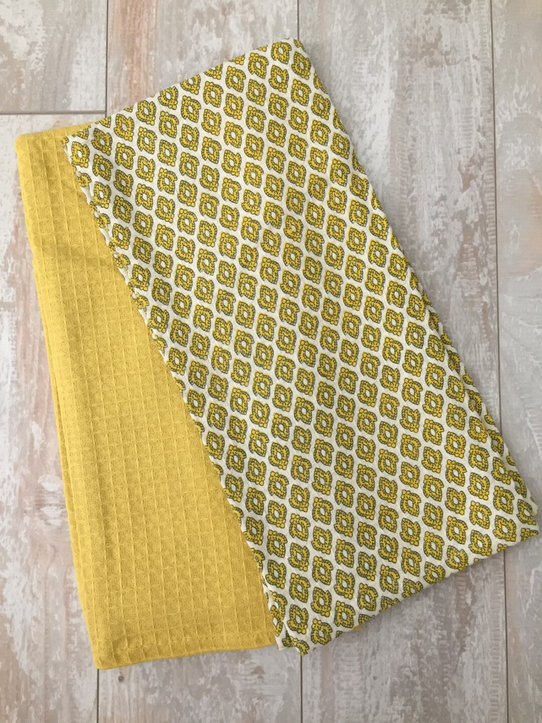 Vintage Gold Monogrammed Large Kitchen Towel Set Set of 2 - Etsy