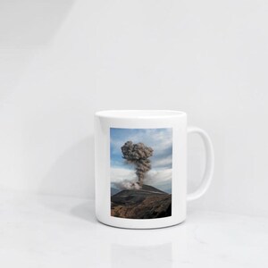 Mount Merapi Mug - Active Volcano Java Indonesia Dramatic Eruption Landscape Coffee Cup
