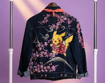 Custom Anime Denim Jacket, Imperfections Collection