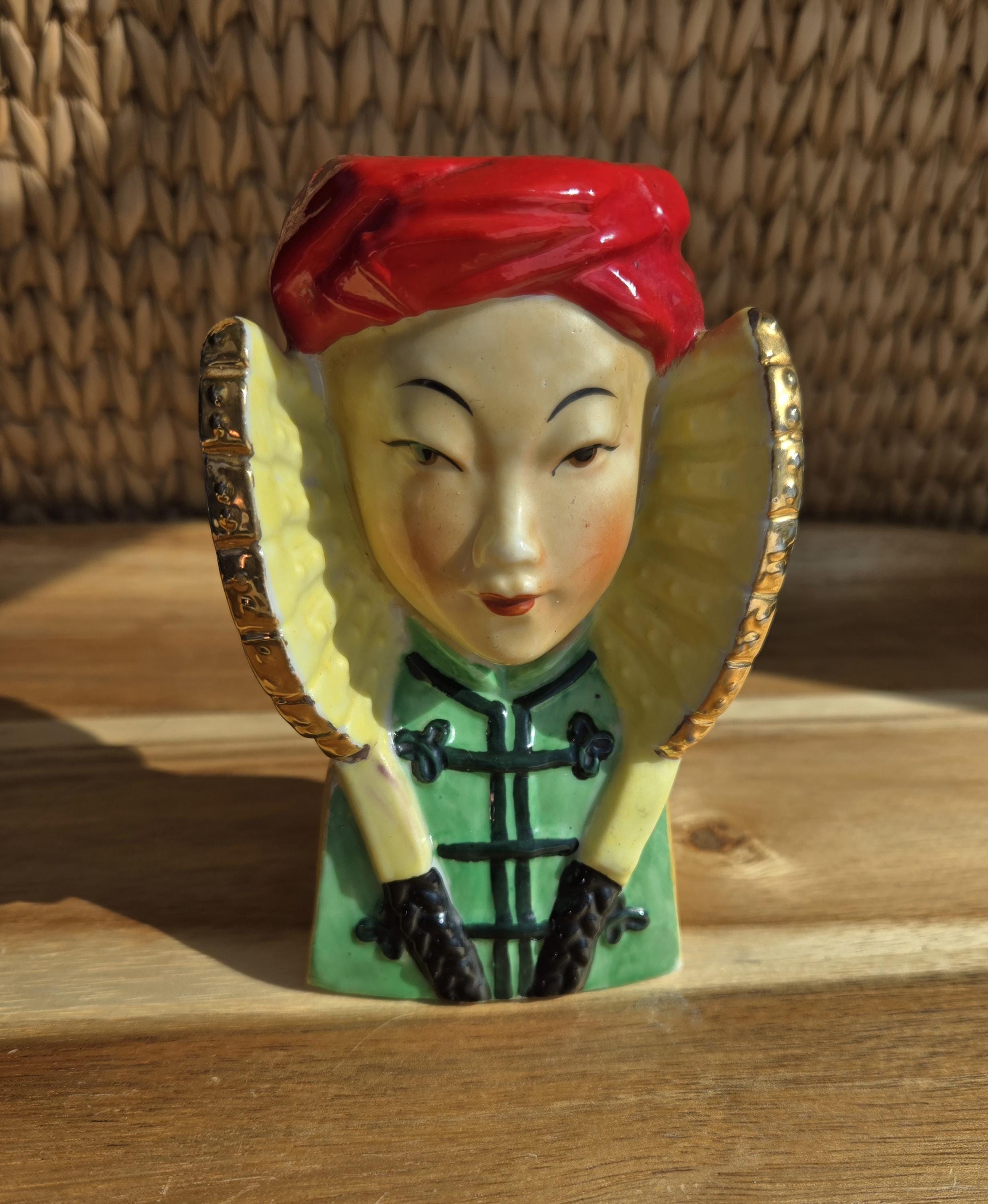 Japan Vintage Lady Head Vase - Etsy