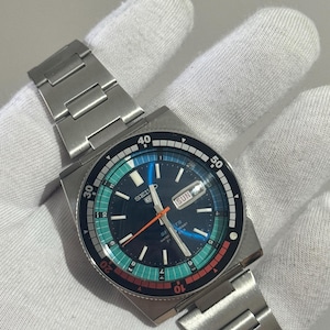 Vintage Seiko 5 Sports Regatta Timer 6119-6053 Automatisk – Dubbelroterande Bezel – Japanskt herrur från december 1972