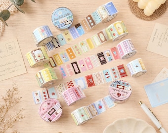 Writable Label Washi Tape | Tea Party Sticker Tape | Sweet Journal Tape | Scrapbook Supplies | Planner Creators