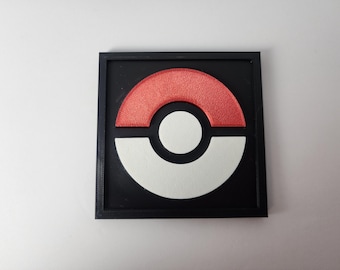 Red and White Ball 3D Printed Wall Décor Square Wall Tile