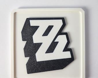 ZZZ Video Game Logo Wall Décor Square Wall Tile 3D Printed