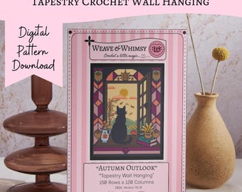 Herbst Look Tapisserie Wandbehang Muster PDF Download mit Strickschrift und Anleitung