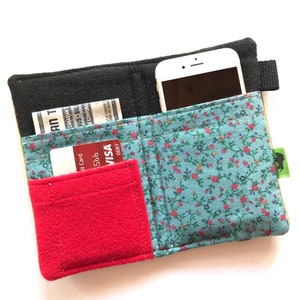 Boho Portemonnaie iPhone 12 Hülle, iPhone 11+ Stofftasche vegane Geldbörse iPhone 7 Wallet Hippie TLC Pouches, Samsung Galaxy