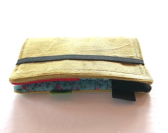 Corduroy Vegan Wallet, Boho Phone Case, TLC Pouch