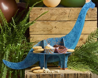 Hootyballoo Dinosaur Treat Stand | Dinosaur Birthday Party Dessert Stand | Jurassic Party Table Decoration