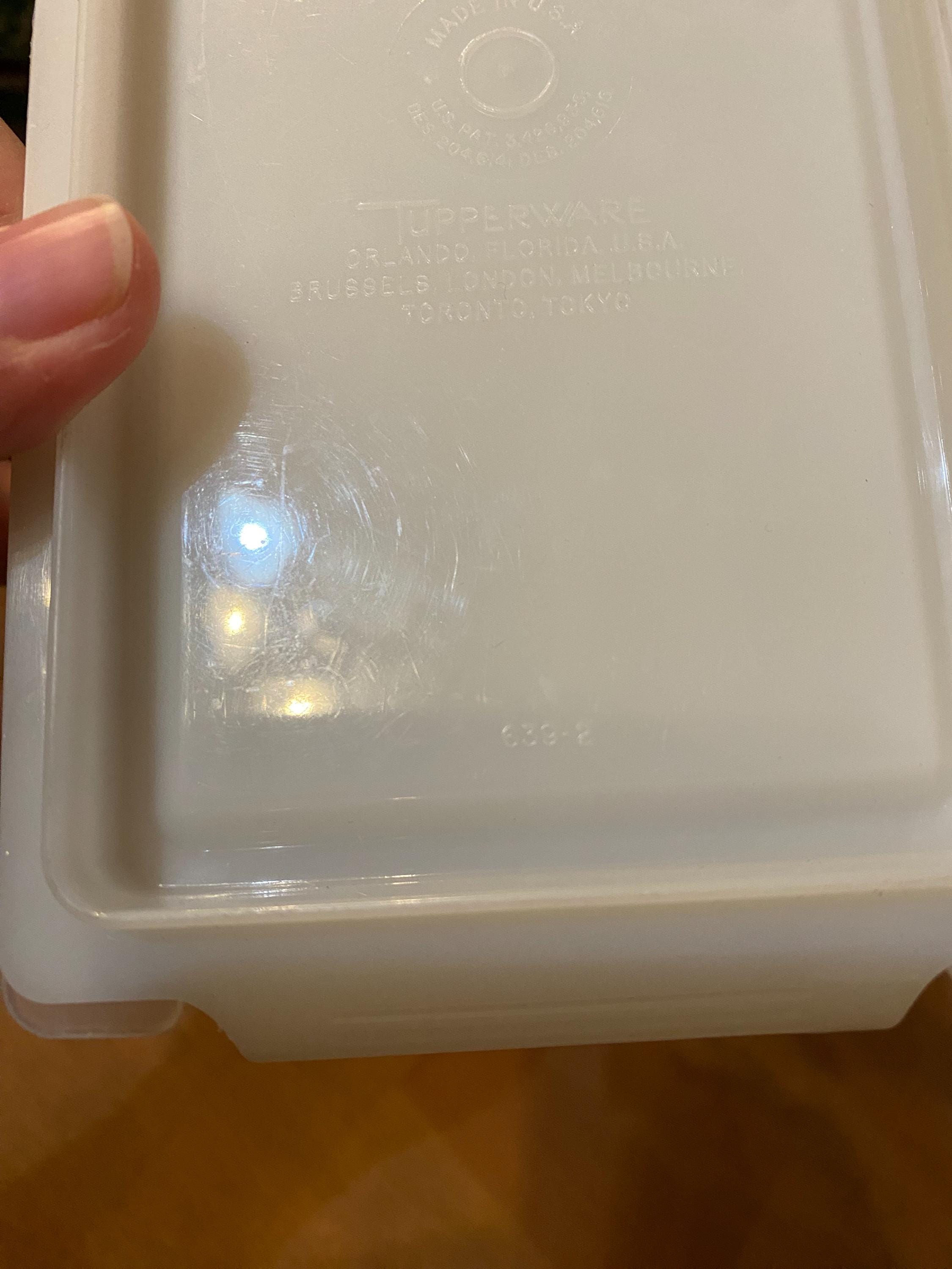 Tupperware Butter Vintage Tupperware Butter Dish 639 With Lid 638 Clear and White- Large ...