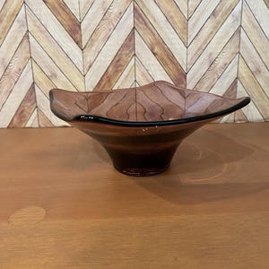 Vintage Viking Glass Purple Square Bon Bon Dish 6 inch