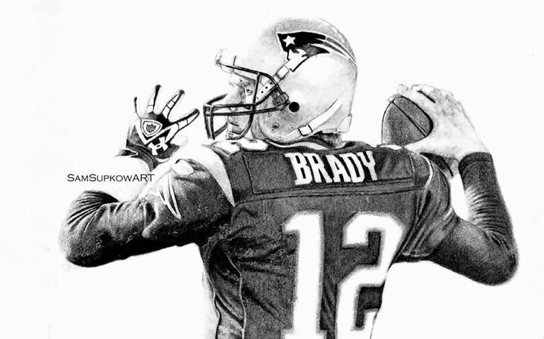 Tom Brady Original Art Print - Etsy
