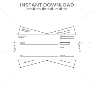 Printable Check Template, Blank Bank Cheque, Editable Cheque Templates, Manifestation Checks, Money Goals Finance