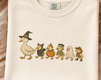 Duck or Treat Women's Halloween Shirt | Cute Duck Halloween Tee | Silly Goose Fall Shirt | Women's Trick or Treat T-Shirt