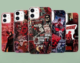 Daredevil Phone Case Marvel Vigilante Justice Cover for iPhone 17, 17Pro, 17Pro Max, 16, 16e, 15, 14, 13, 12, Samsung S26, S25, Pixel 10, 9