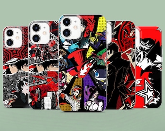 Persona 5 Phone Case Phantom Thieves Anime Cover for iPhone 17, 17Pro, 17Pro Max, 16, 16e, 15, 14, 13, 12, Samsung S26, S25, Pixel 10, 9