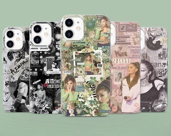 Ariana Grande Collage Phone Case, Pop Music Glam Singer Cover