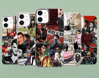 Elvis Presley Rock Legend Phone Case, Vintage Collage Cover