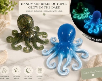 Glow in the dark Oktopus Sammlerstück (alle Farben verfügbar)