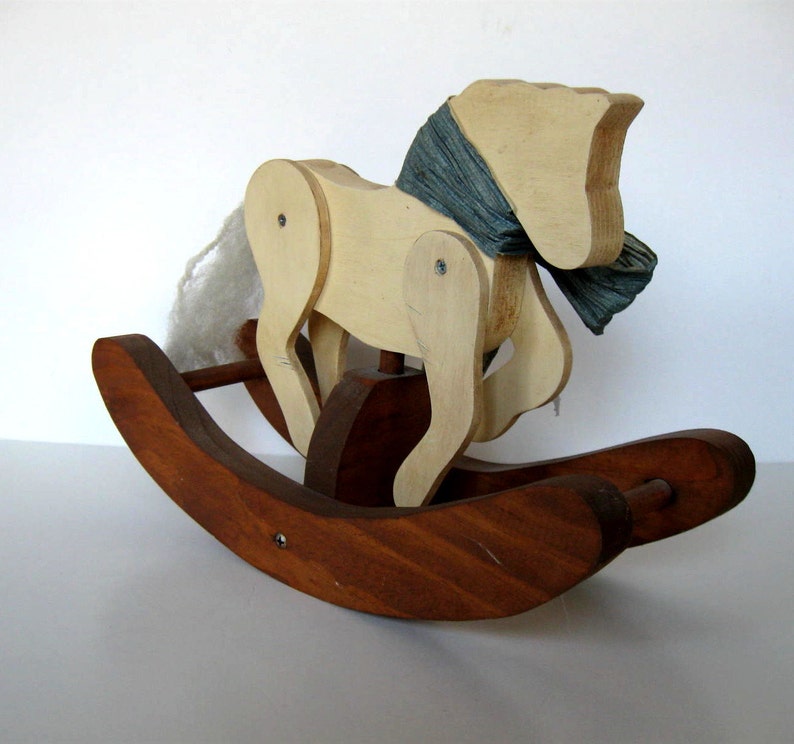 Handmade Vintage Wood Rocking Horse 11 1/2 x 8 x Etsy
