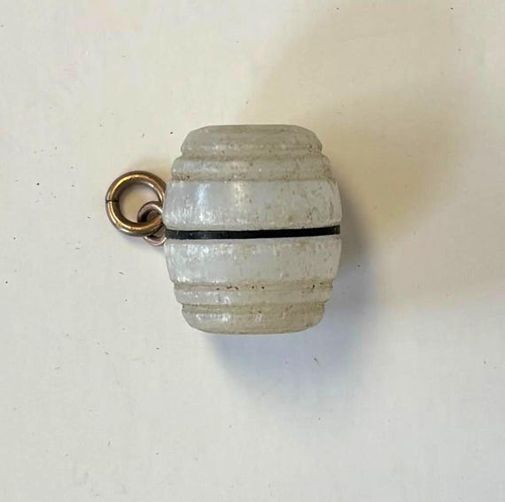 Antique Stanhope Barrel fob, necklace pendant charm, 19th century Victorian watch fob, Niagra Falls peep barrel with Microphoto views View 3