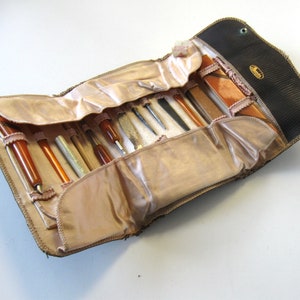Antique German Premier Manicure Set in Leather Case Jade Bakelite Tools Art Deco Premalite Nail Kit vintage travel nail kit unique gift idea