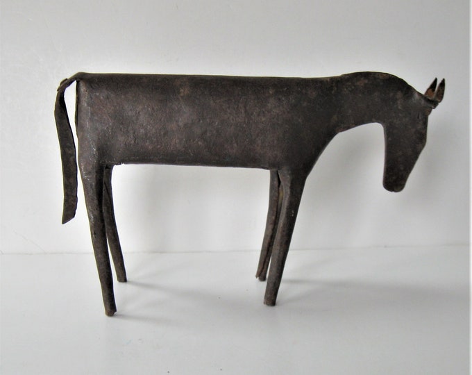 Vintage Rustic Metal Horse Sculpture 9 X 5 1/2 Etsy