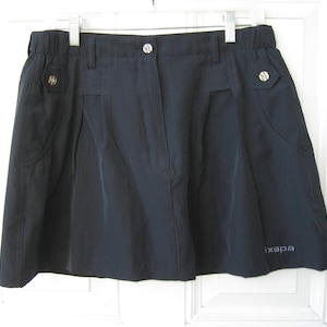 Vintage Ixspa Tennis Skirt, Jamie Sadock, Pleated Black Athletic Skirt, Size 14, gift idea