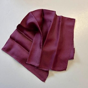 Vintage Ashear burgandy silk pocket square scarf, 18 1/2&quot; x 17 1/2, silk cravat, suit handkerchief, hand rolled hem, unisex accessory, gift