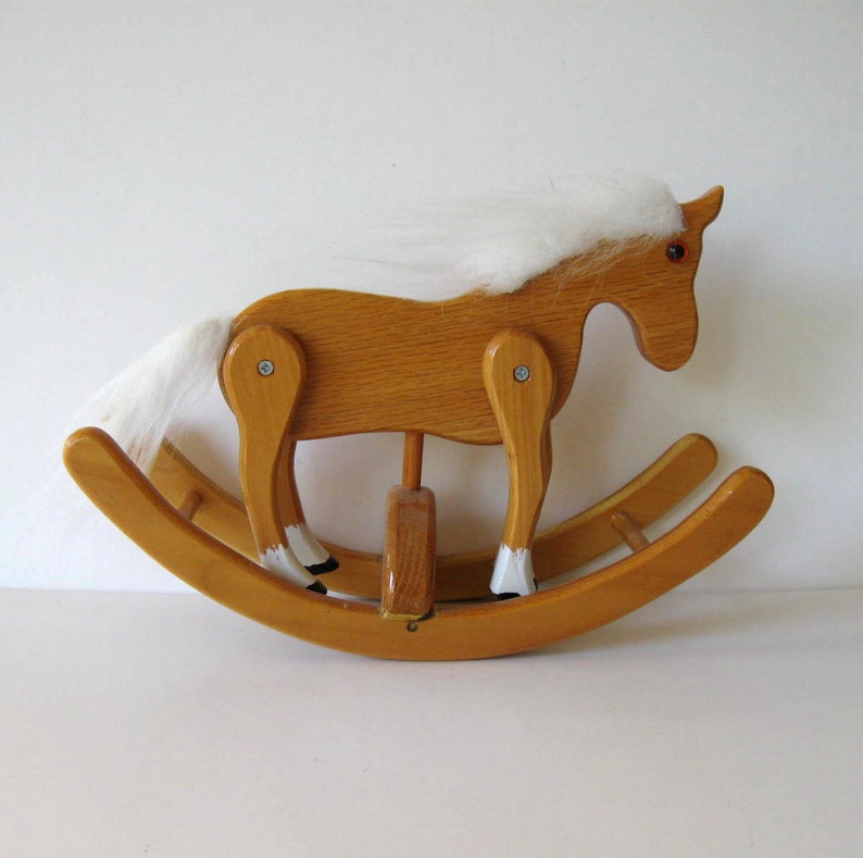 handmade wooden rocking horse