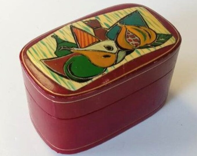 Boite Carte A Jouer En Cuir -6 en vente sur